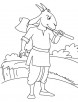 Goat farmer coloring page