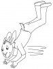 Goat jumped coloring page