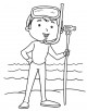 Diving Coloring Page