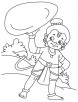 Hanuman ji with rock coloring page