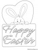Happy Easter coloring page