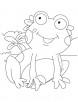 Happy froglet coloring page