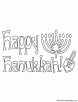Happy hanukkah coloring page