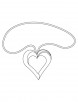 Heart shaped pendant coloring pages