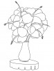 Hibiscus flower vase coloring page