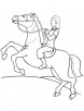 Horse race coloring page