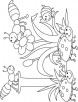 I for insect coloring page for kids