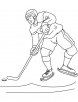 Ice hockey canada coloring page