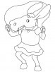 Jenny skipping the rope coloring page