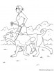 Jogging with dog coloring page