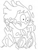 Jumping coloring page