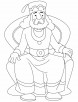 A king is sitting on his throne coloring pages