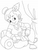 Krishna�This is time to rest coloring pages