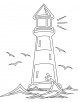 Light house coloring page