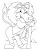 Funny lion coloring pages