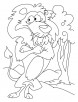 Grinning lion coloring pages