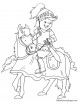 Little cute knight coloring page