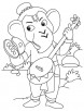 Lord ganesha with sitar coloring page
