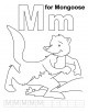 Letter Mm printable coloring page