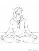 Meditation coloring page