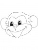 Monkey face coloring pages