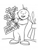 A funny way to greet mother on Mothers Day coloring page