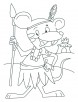 Mouse the tribesman coloring pages