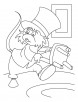 Mouse wearing uncle sams hat coloring pages