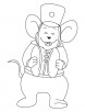 Mouse playing cymbals coloring pages
