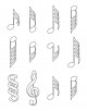 Musical Notes coloring Page