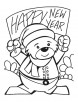 New year banner coloring pages