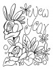 New year rose coloring pages