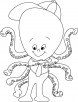 Cool boss-Octopus coloring pages