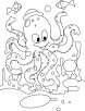 Fish n octopus, exited for race coloring pages