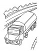 Oil tanker truck coloring page
