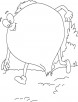 Onion walking coloring page