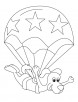 Toodler parachute picture to color