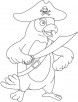 Parrot pirate coloring page