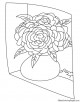 Peony Coloring Page