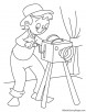 Photographer coloring page