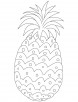 Fresh pineapple coloring pages