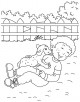 Playing Coloring Page