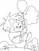 Playing coloring page
