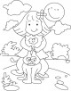 Playing Coloring Page