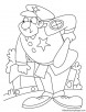 Policeman coloring page