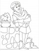 A sad looking prince waiting coloring pages