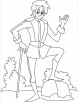 A lively prince in a combative mood coloring pages