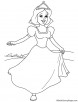 Princess wearing crown coloring page