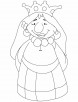 A cartoon queen coloring pages
