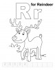 Letter Rr printable coloring page